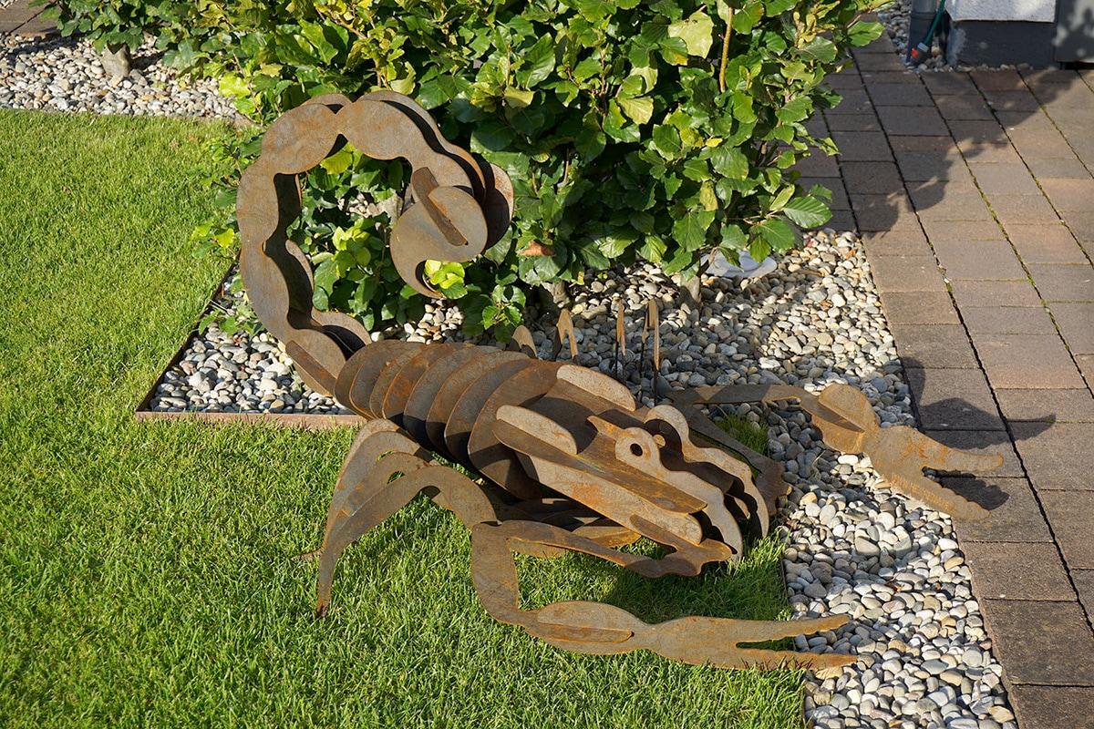 3D Figur Skorpion aus Cortenstahl